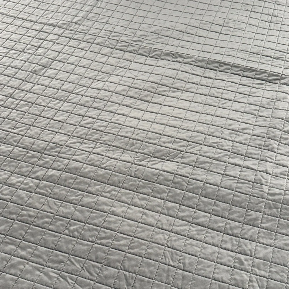 Elegant Gray Quilted Bedspread